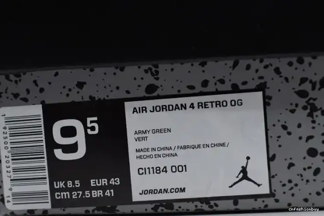 4 Black CI1184-001 Laser Retro Jordan Air 0612
